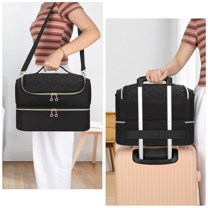 Nagellackaufbewahrung, Doppelschicht Nagellack Organizer Tasche Reise Nagellack Aufbewahrungsbox für