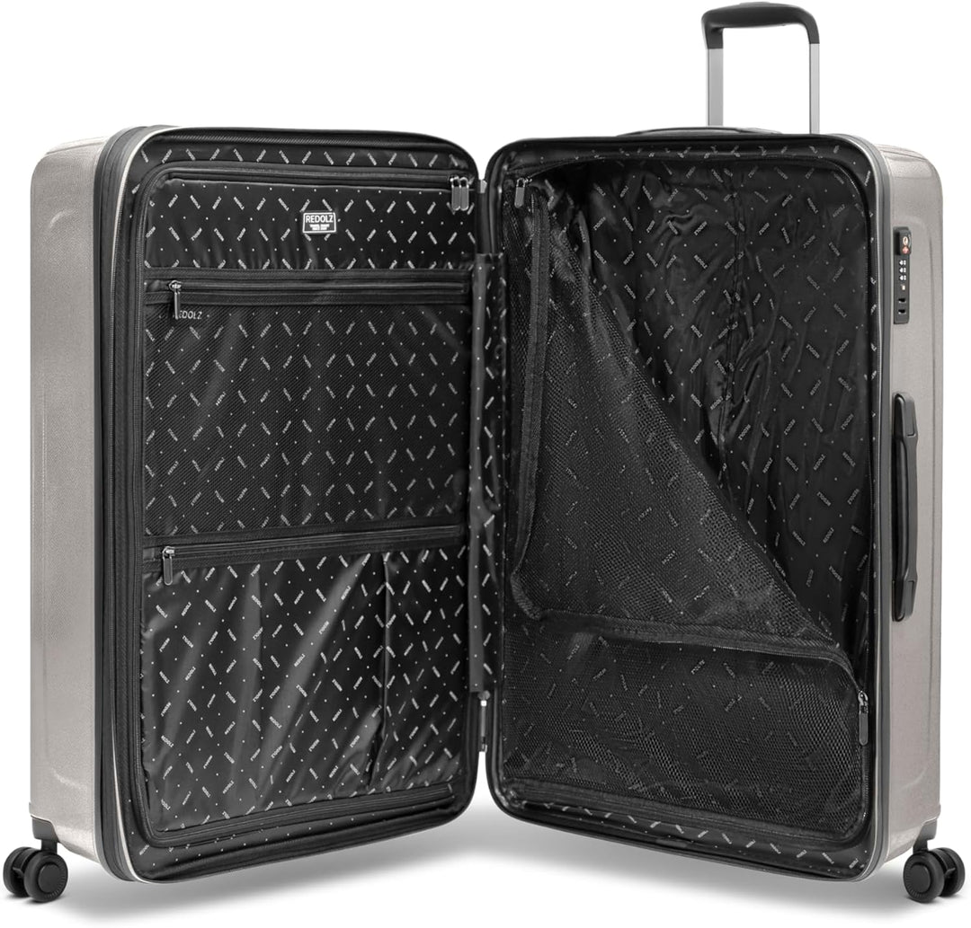 REDOLZ Hartschalen Koffer-Set-2-teilig | S Trolley 40 x 23 x 55 cm mit Laptopfach - 3,2 kg + L Troll