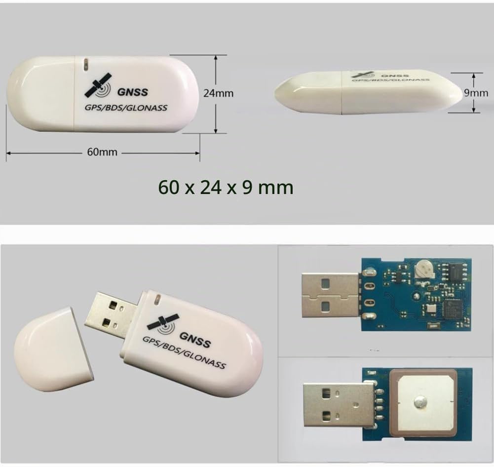 DIYmalls G72 G-Mouse USB GPS Empfänger Modul GNSS GPS Dongle NMEA 0183 w/PPS LED-Anzeige für Raspber