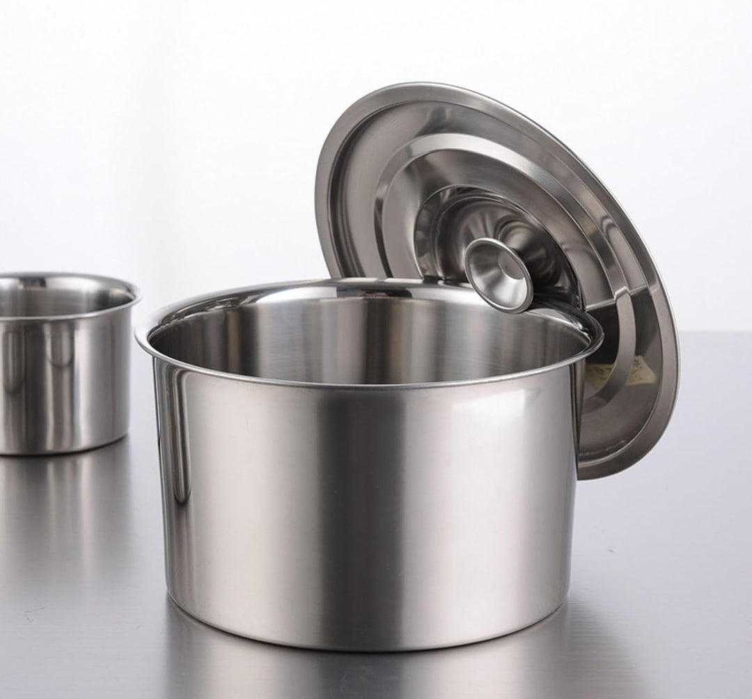Edelstahl Stahl Topf, Stockpot mit Deckelinduktionstopf Hotelpfannen aus Edelstahl Runde Stapelbare