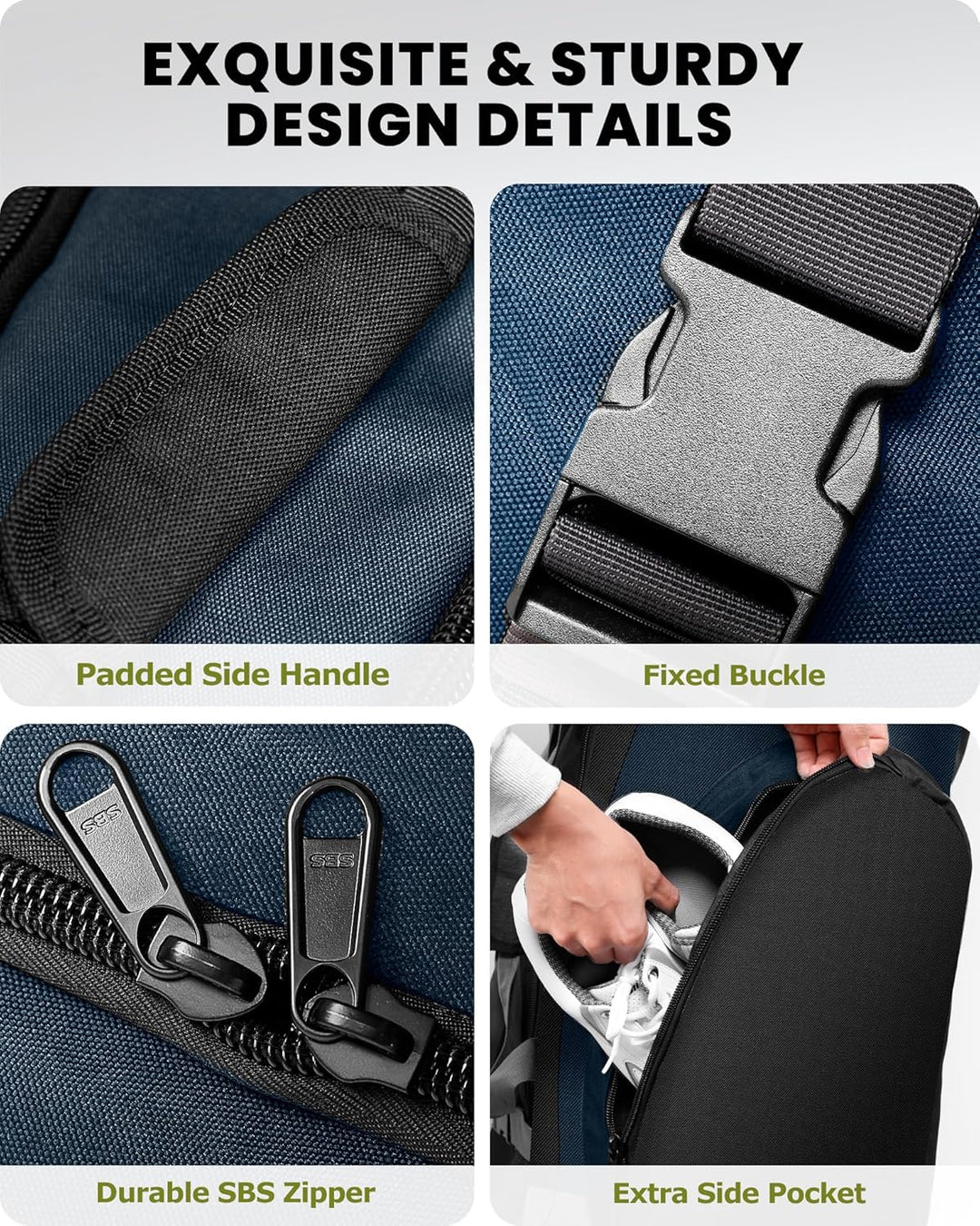 OutdoorMaster Gepolstert Golf Reisetasche mit Verstärkte Räder, 900D Heavy Duty Oxford Abriebfestigk