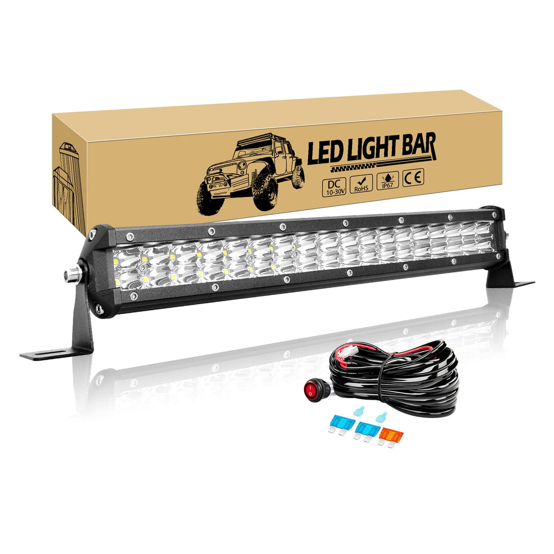 Willpower 15 Zoll 38CM 108W Led Arbeitsscheinwerfer Bar mit Kabelbaum Spot Led Scheinwerfer 12V 24V