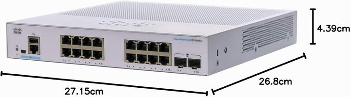 Cisco Business CBS250-16T-2G Smart Switch | 16 GE-Ports | 2 x 1G-SFP | Begrenzter Lebenszeitschutz (