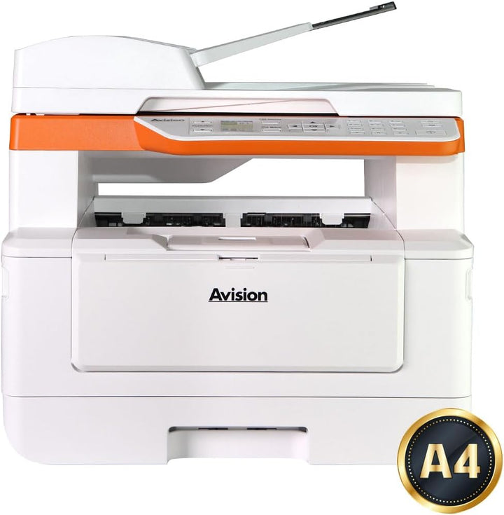 Avision AM40Q MFP A4 Multifunktionsdrucker, Schwarzweiss Laser Drucker, Scanner, Kopierer, USB, LAN,