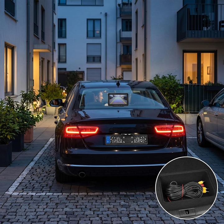 Yosoo Nummernschildrahmen für europäische Automobile mit Rückfahrkamera und Infrarot, IP67-Kennzeich