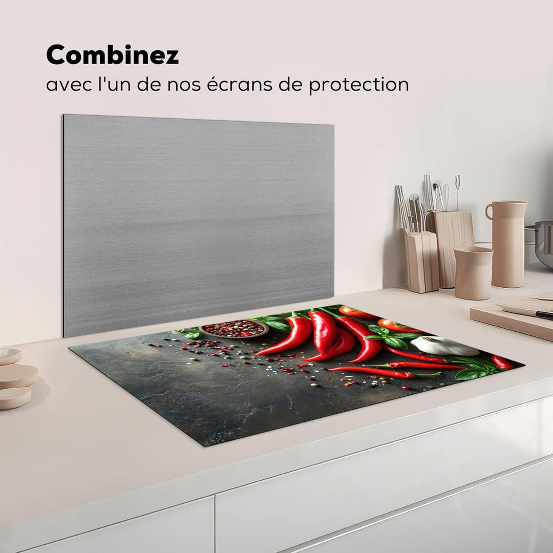 Herdabdeckplatte Einteilig Küche Herdabdeckung Induktionsfeld Ceranfeld Herdabdeckplatten Vinyl Matt