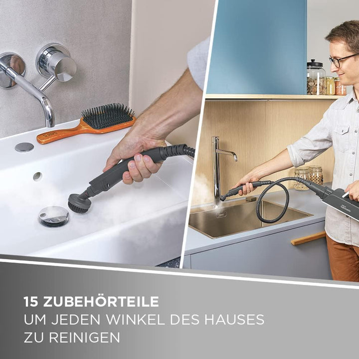 Polti Vaporetto SV610_Style, Dampfbesen und Handreiniger, mit Extra-Dampffunktion, 15 Zubehörteile f