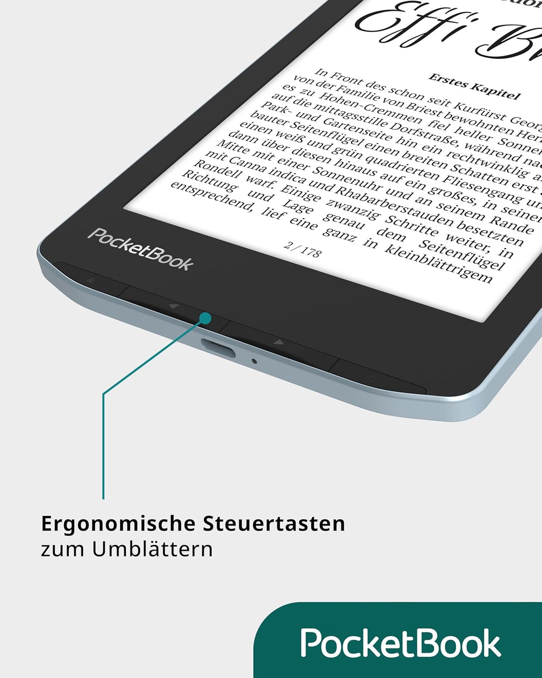 PocketBook e-Book Reader 'Verse' (deutsche Version) 8 GB Speicher (erweiterbar) 15,2 cm (6 Zoll) E-I