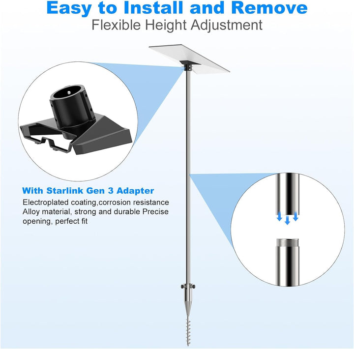 Starlink 4/4X/Gen 3 Halterung - Merkmale: 3.8 cm Halterung Masthalterung, Durchmesser Standard Kit S