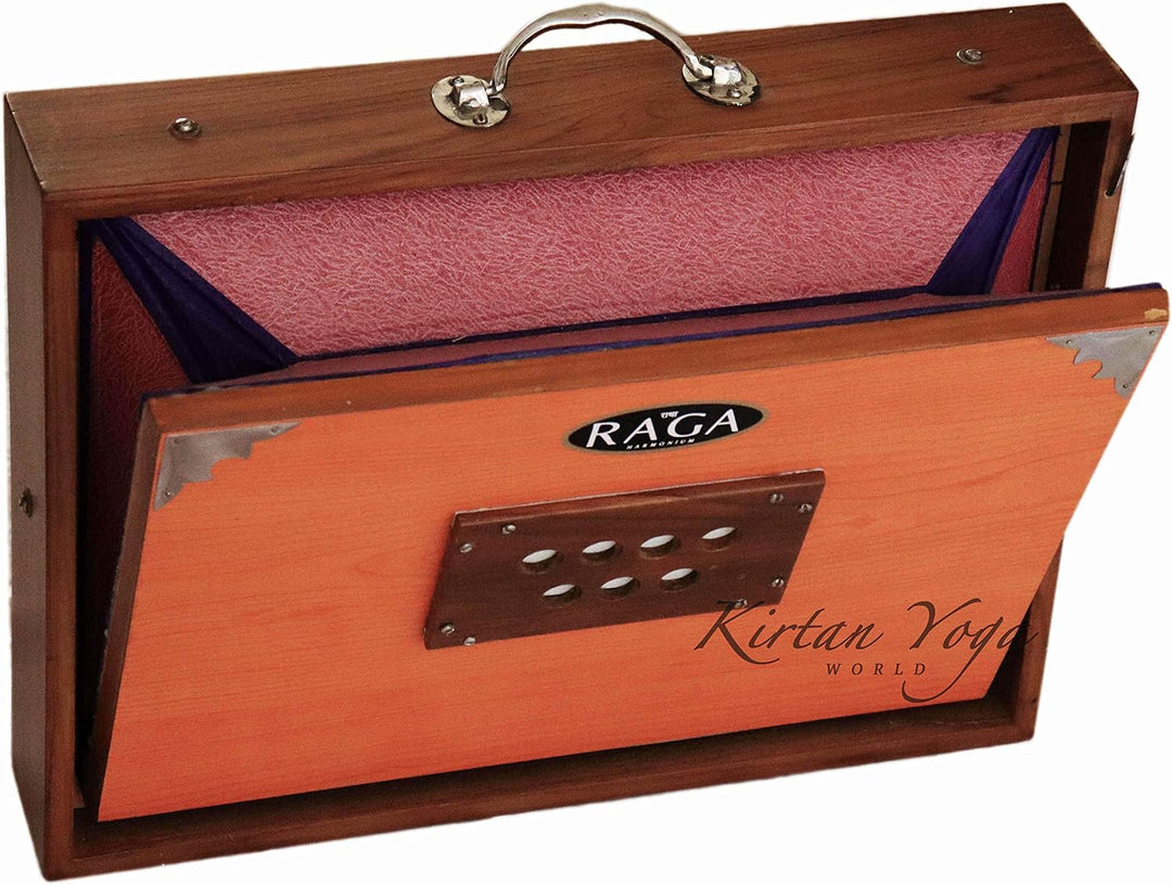 Shruti Box Raga Nr. 3, professionelles Modell, aus Teak-Holz, C-Tonleiter (c3 bis c4), 39 x 30 x 8,5