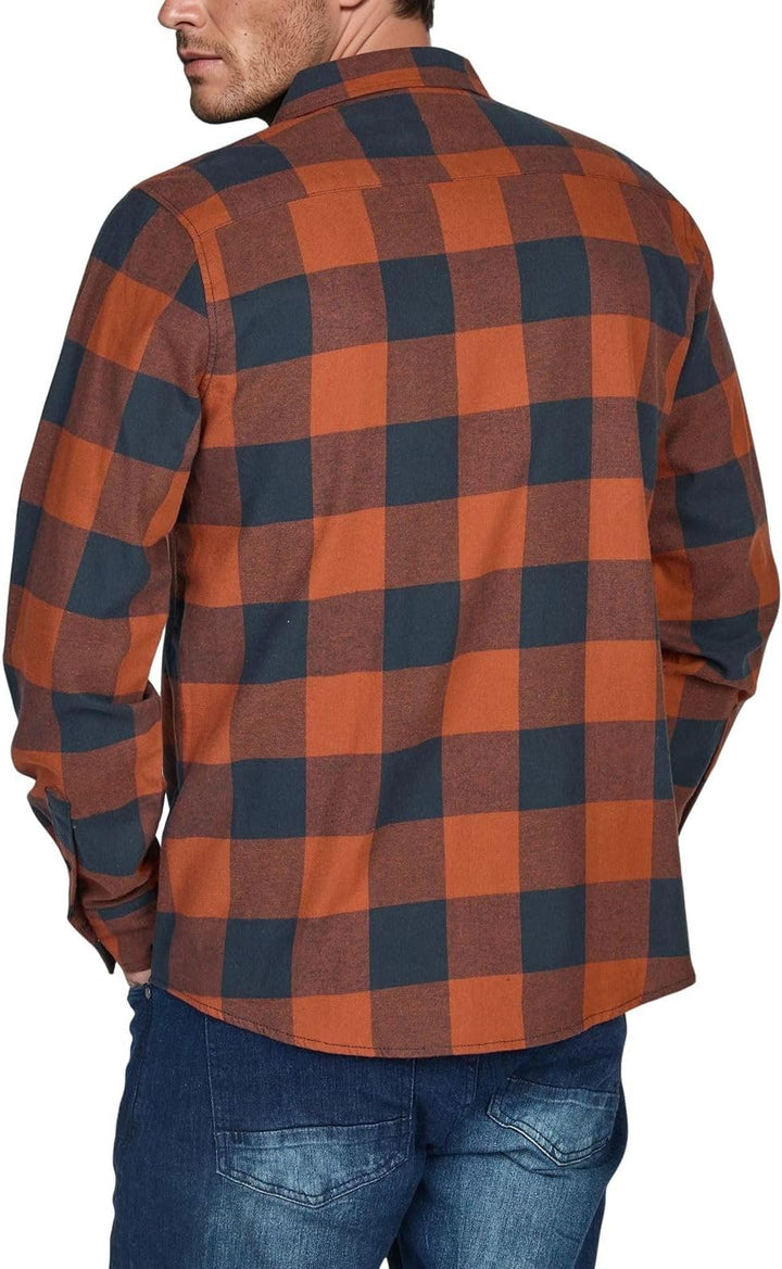 riverso Herren Freizeit Hemd RIVArne Regular Fit Karohemd Flanellhemd Holzfällerhemd kariert Langarm
