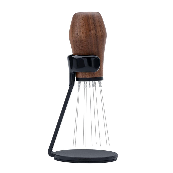 Normcore WDT Verteilerwerkzeug mit Ständer V3, Weiss-Verteilungstechnik, Espressomührer mit 9 Zinken