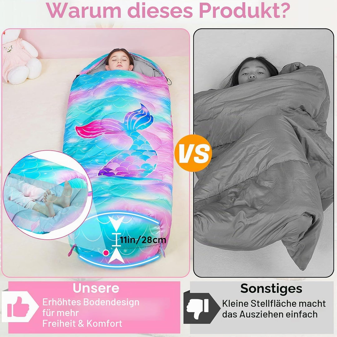 MHJY Shlafsack Camping für Jungen und Mädchen, Schlafsack Kinder ideal für Outdoor Camping Wandern B