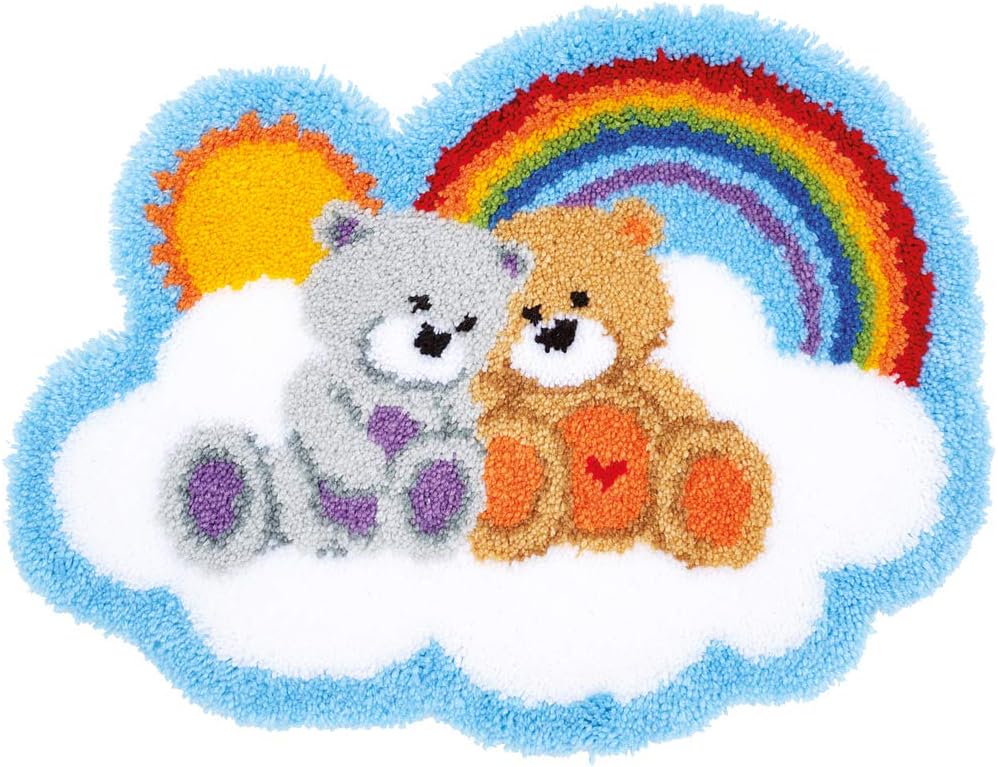 Vervaco Knüpfteppich Bärchen auf Regenbogen