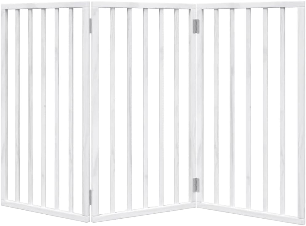 vidaXL Hundetor 3-TLG., Hundegitter Faltbar Pflegeleicht, Schutzgitter für Wohnzimmer Küche Treppe,