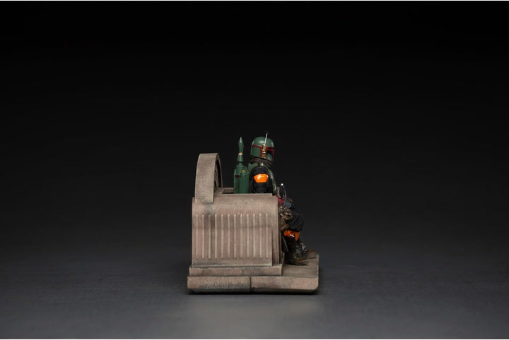 Iron Studios 1:10 Boba Fett auf Thron – Der Mandalorianer