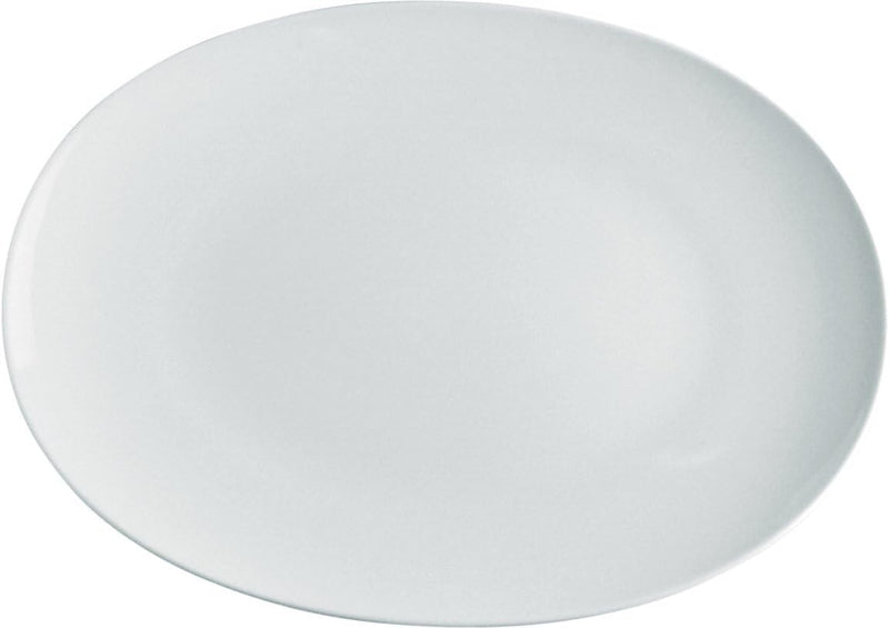 Alessi Mami“ Bratenplatte Oval aus weissem Porzellan 38,0cm x 27,0cm, 15.4 x 29.5 x 9.4 cm, 15.4 x 2