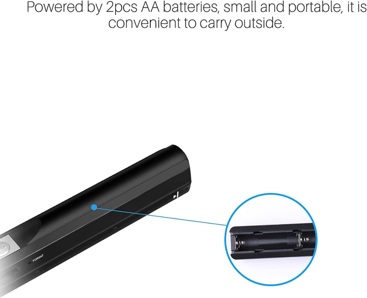 AOZBZ Tragbarer Dokumentenscanner, 900 DPI, Handgerät, USB-Bildscanner, A4, Farbfoto, mobiler Scanne