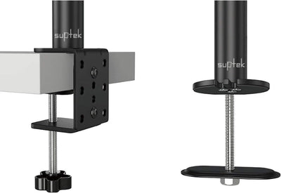 suptek Monitor Arm mit Laptop Halterung Volleinstellbar für 13"-27" Bildschirme Volleinstellbar (40c