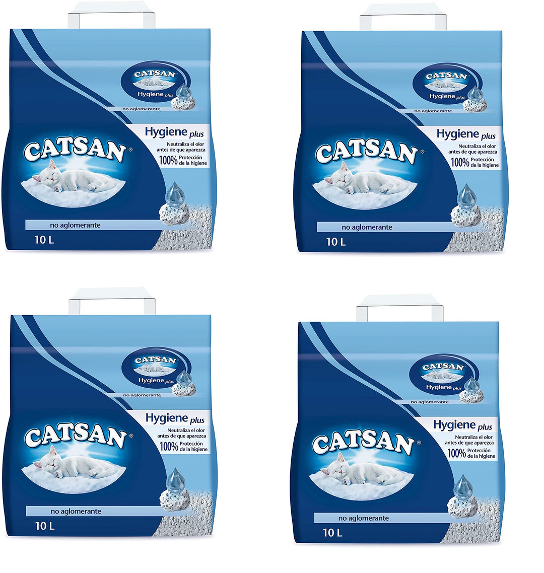 6 Packungen Catsan Hygiene Plus 10 l für Katzen, 60 l, Weiss