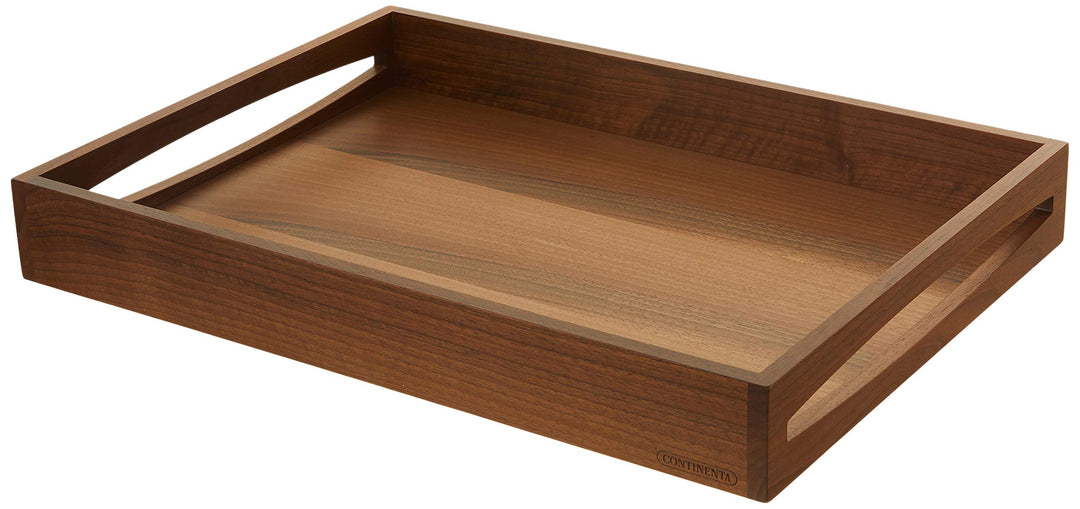 Continenta 4240 Walnut Wood Tablett aus Walnussholz, Holz, Dunkelbraun, 49 x 35 x 6 cm