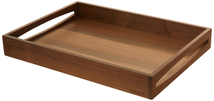 Continenta 4240 Walnut Wood Tablett aus Walnussholz, Holz, Dunkelbraun, 49 x 35 x 6 cm