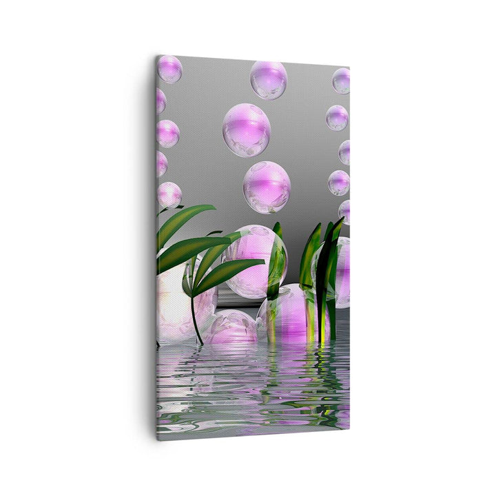 Bilder auf Leinwand Computer Grafik Blase Leinwandbild mit Rahmen 45x80cm Wandbilder Dekoration Wohn