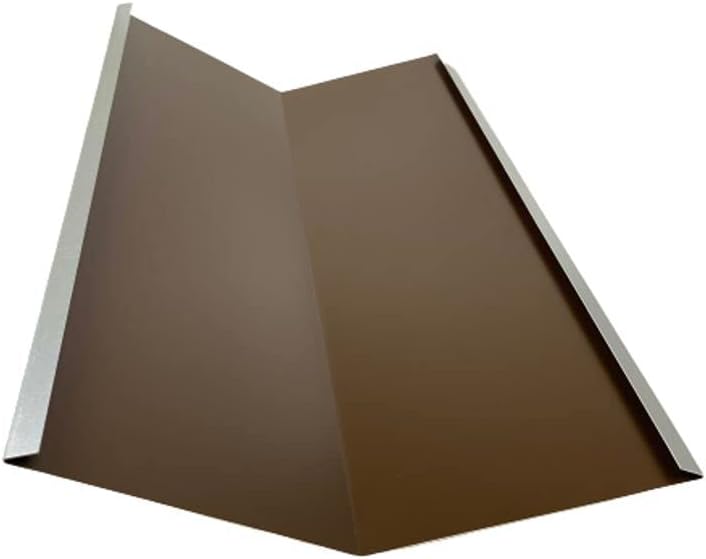 Kehlbleche 2 m lang Aluminium farbig 0,8 mm (mittel, Braun RAL 8014) mittel Braun Ral 8014, mittel B