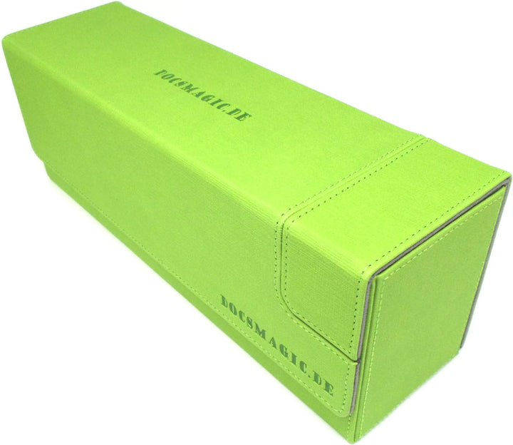 docsmagic.de Premium Magnetic Tray Long Box Light Green Medium + 3 Flip Boxes - Hellgrün Medium + 3