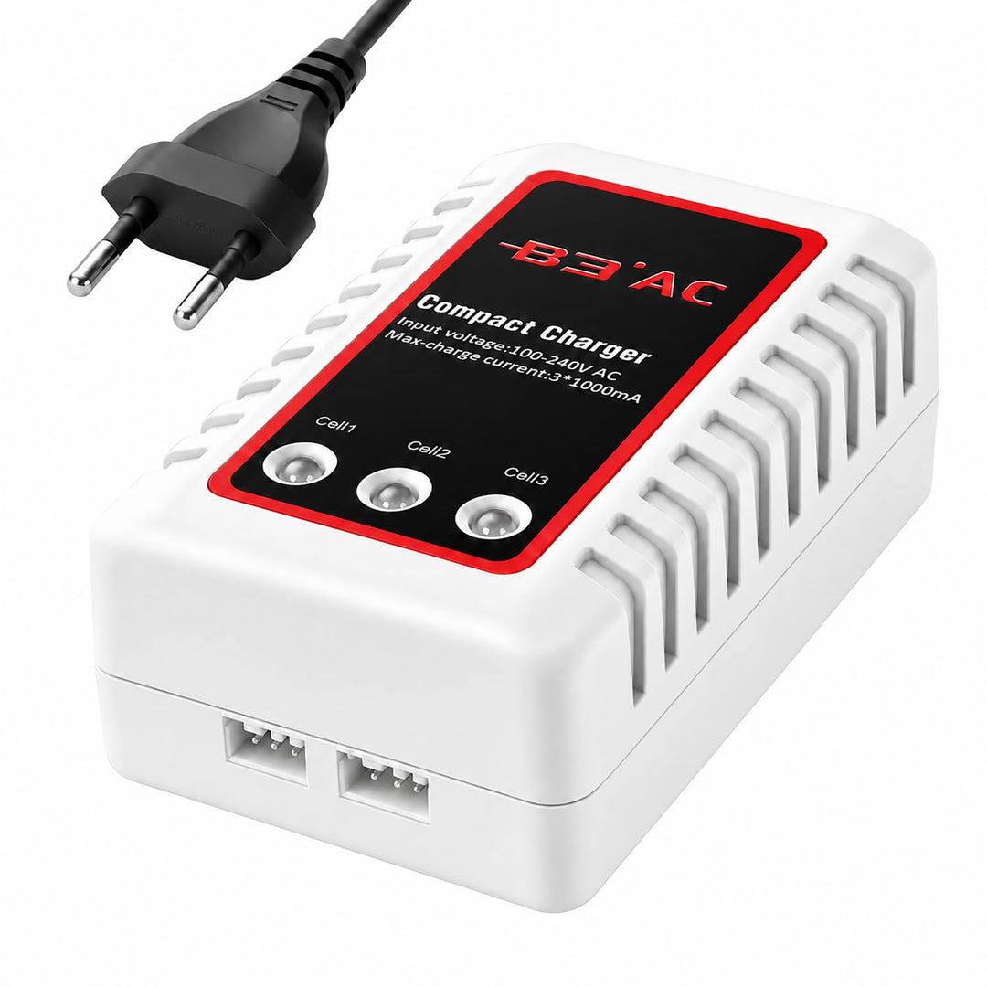Haisito B3 Lipo Ladegerät für 2S 3S Akku (7.4V, 11.1V), Kompaktes Airsoft-Schnellladegerät (100-240V