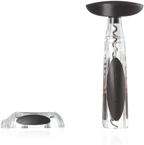 Le Creuset Korkenzieher und Kapselschneider, Wein-Zubehör Geschenk-Set, GS 200 Tischmodell, Crystal,