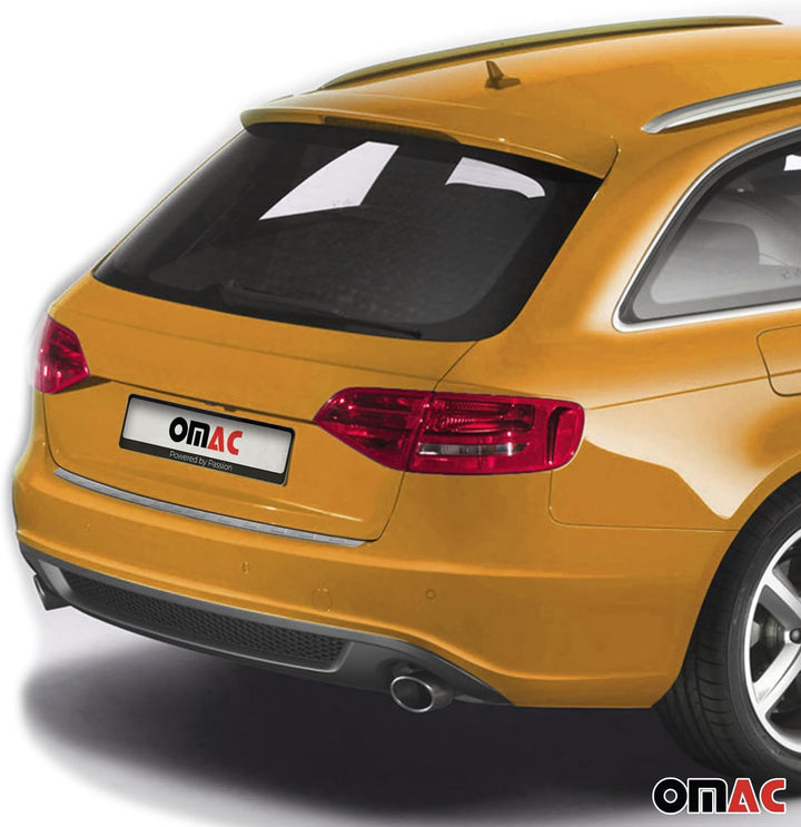 OMAC Ladekantenschutz Stossstangenschutz kompatibel mit Audi A4 Avant 2007-2015 Chrom Gebürstet Edel