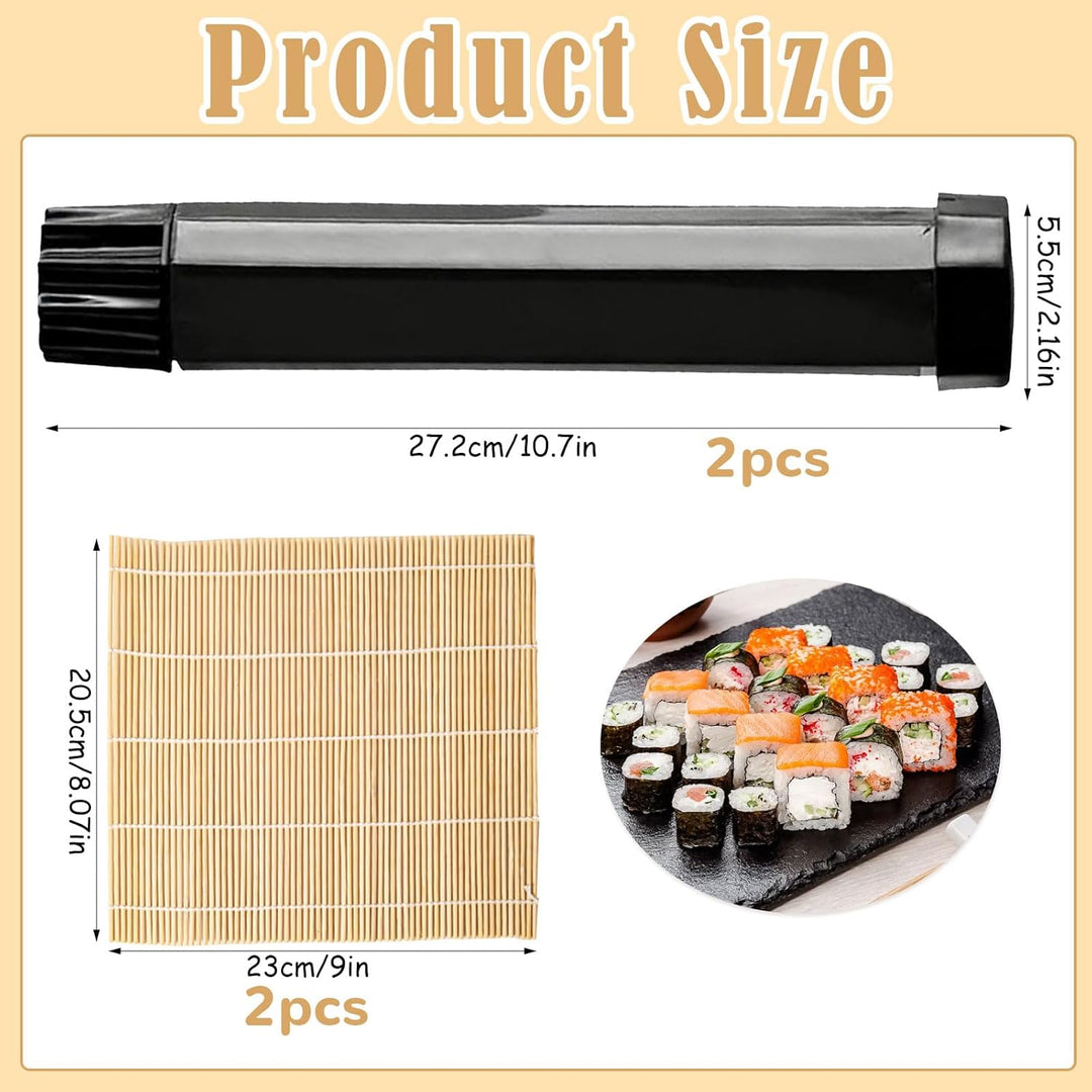 4 Stück Sushi Maker, Sushi Set zum Selber Machen, Sushi Maker Kit Tragbarer, DIY Sushi Set zum Selbe