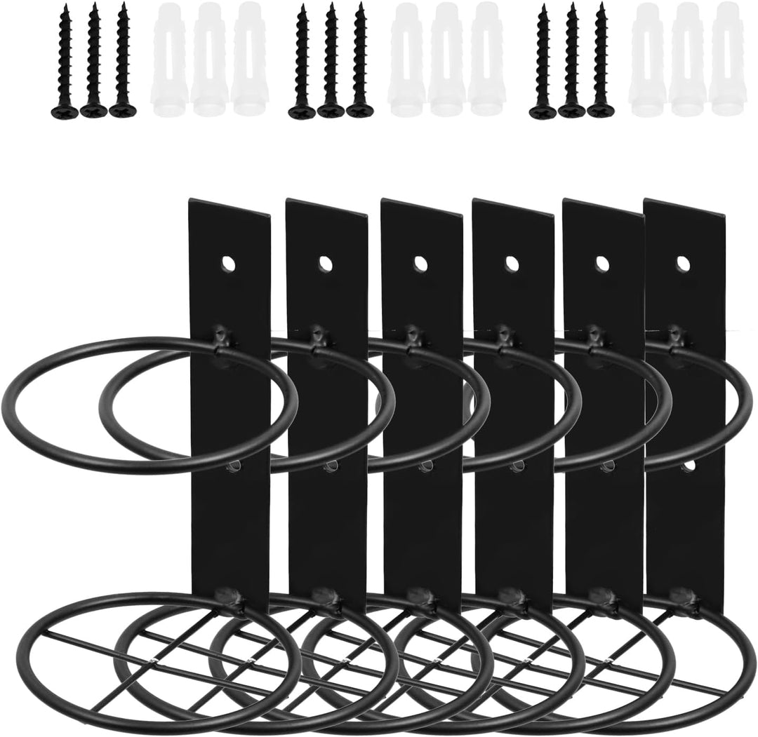 Cabilock 6Pcs Weinregal Wand Weinhalter Metall Rotwein Display Stand Einzelflaschenhalter für Hausba