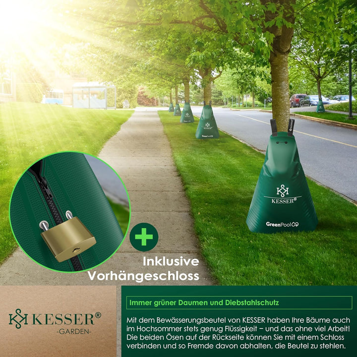 KESSER® Baum-Bewässerungssack 6er Set 75L Wassersack, Baumbewässerungsbeutel, PVC-Tasche langlebig &