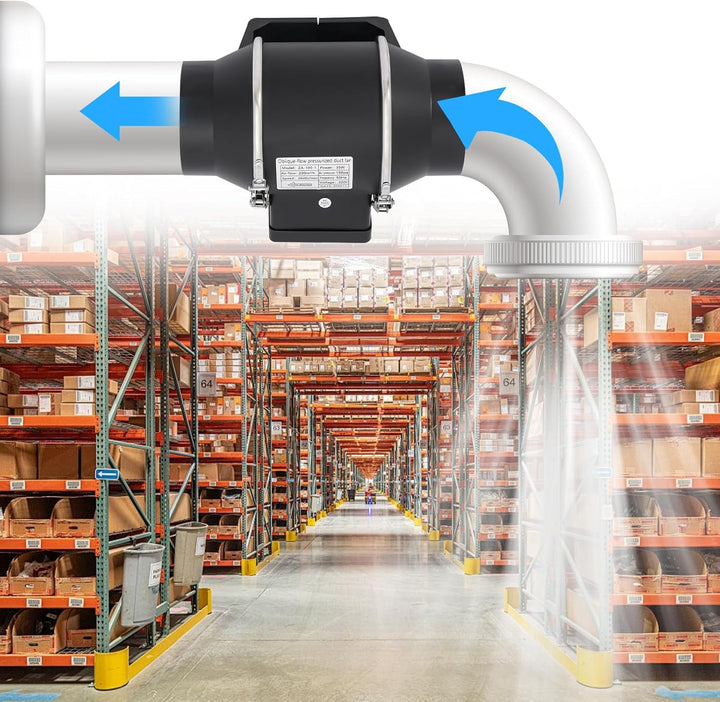 Luftventilator, 100 mm, 35 W, 220 m³/h, 2600 U/min, Schwarz