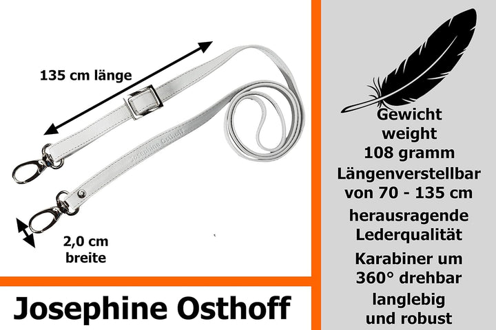 Josephine Osthoff Schulterriemen für Taschen Damen Leder 2 cm schmal verstellbar Ersatzgurt Tragerie