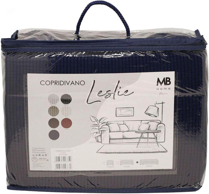 Sogni e capricci Leslie elastische Couchüberzüge, Dunkel Blau, 2 Plätze 2 Plätze Dunkel Blau, 2 Plät