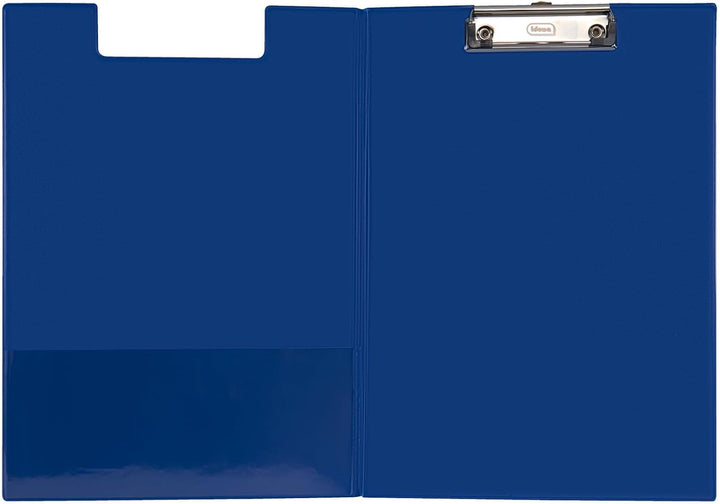 Idena 90295 - Klemmbrettmappe für DIN A4, 12 Stück, Hochformat, PVC beschichtetes Clipboard in Blau,