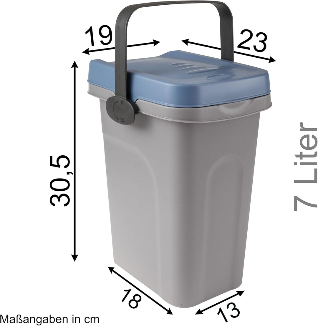 Windeleimer Geruchsdicht 7 Liter Gelb, Biomülleimer Verschliessbar, Bio Mülleimer Klein, Komposteime