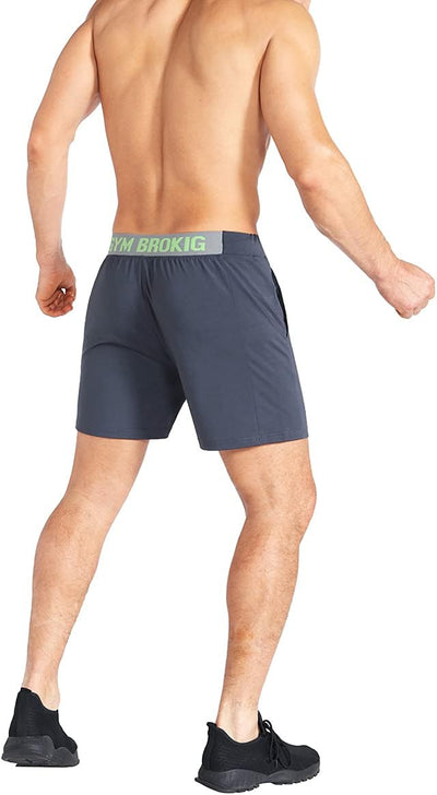 BROKIG Herren Sport Shorts Schnell Trocknend Kurze Hose Sporthose Trainingsshorts für Laufsport S Du