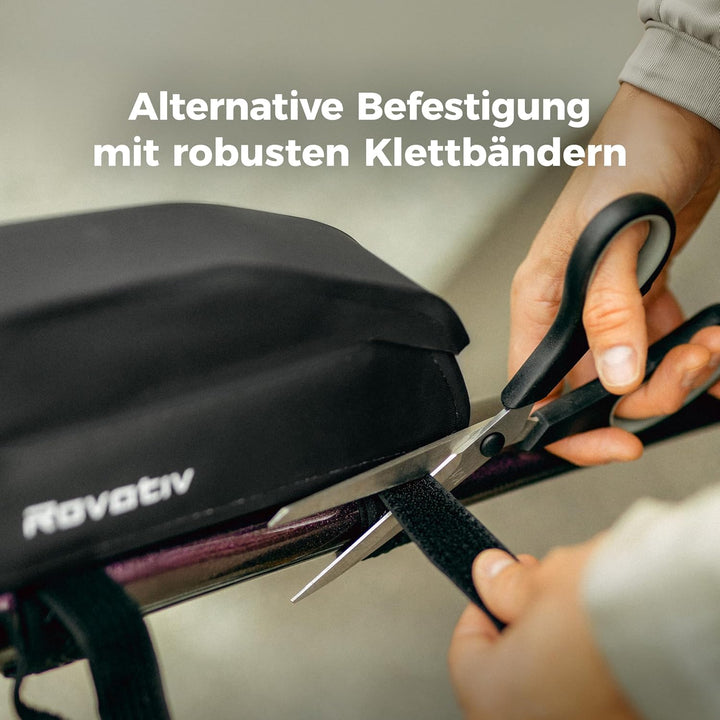 Rovativ® Bikepacking Oberrohrtasche [1 Liter] 100% Wasserdicht - Schraubbar mit magnetischem Deckel