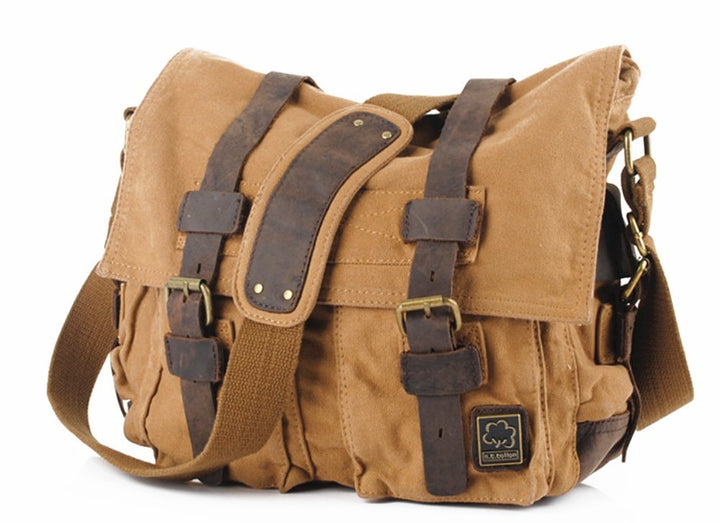 Eysee Schultertasche Herren Canvas-Umhängertasche Daypack für Alltag und Sport 35cm (L) X 30cm(H) X