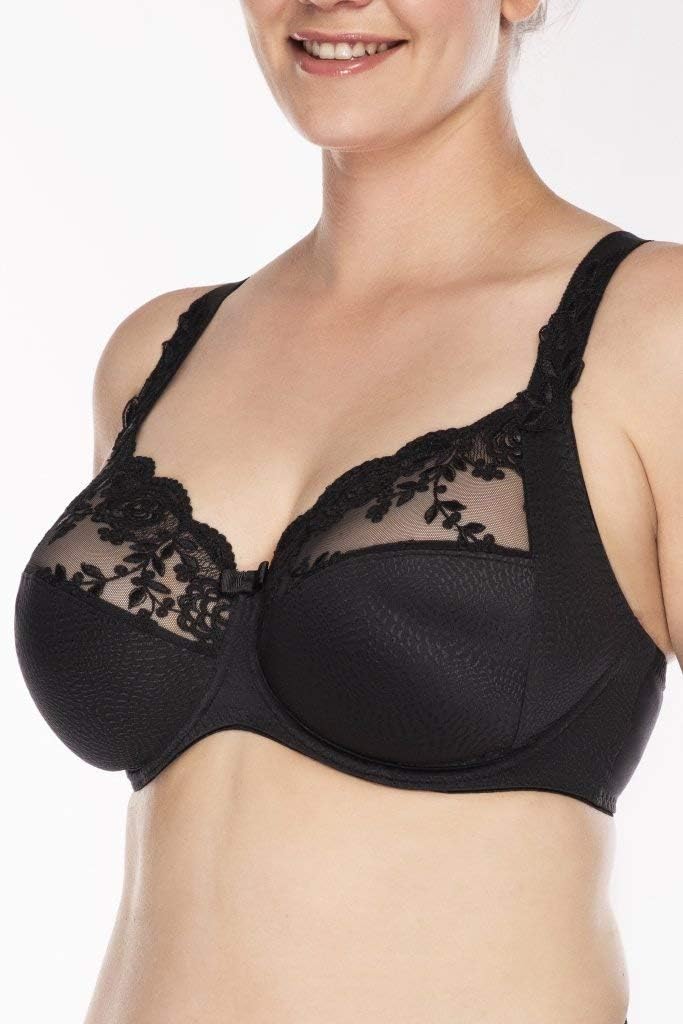 ulla Lingerie féminine BH Ella Cup B-G mit Bügel 3623 Schwarz 75E, Schwarz 75E