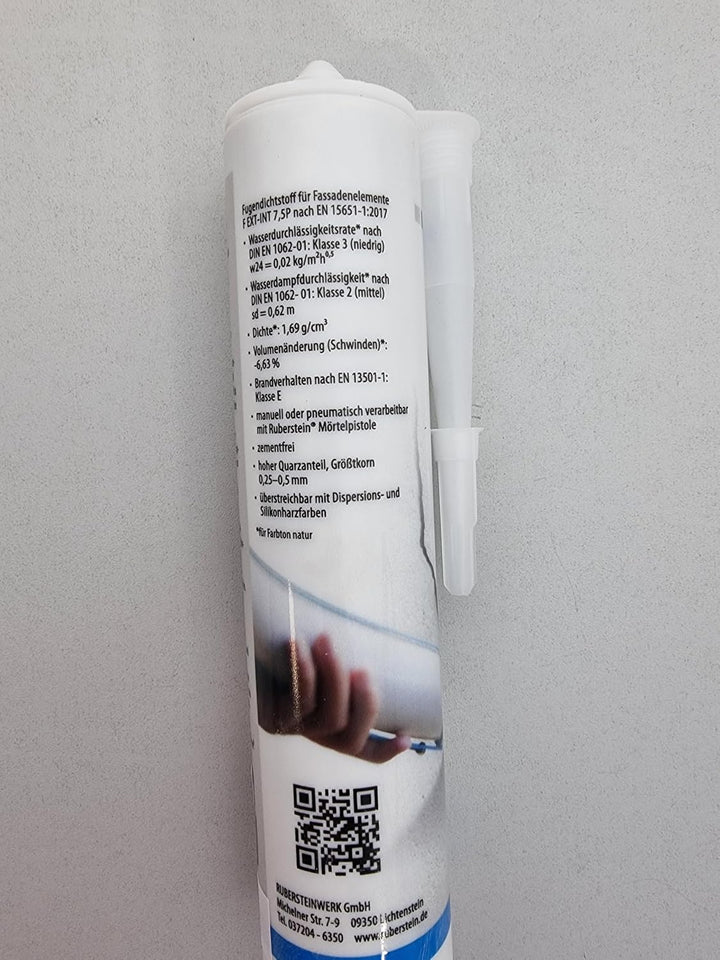 Ruberstein Fugen- und Rissspachtel betongrau, 310 ml Kartusche