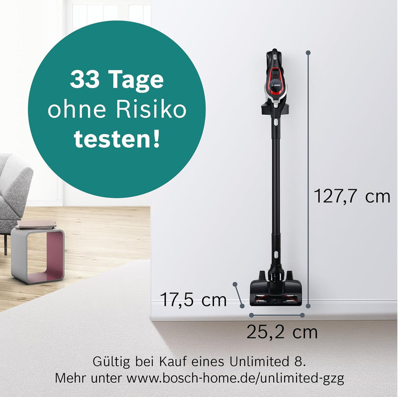 Bosch Akku-Staubsauger Unlimited ProPower Serie 8 BSS81POW1, kabelloser Handstaubsauger, beutellos,