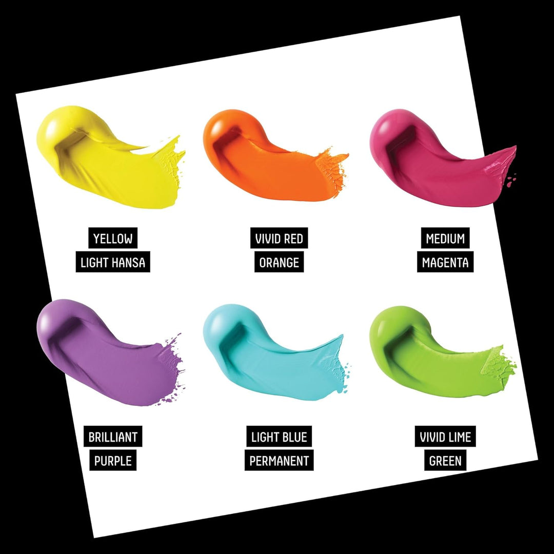 Liquitex Heavy Body Acrylfarbe Lebendige Farben Set 6 x 22ml 22 ml (6er Pack) 6 Farben Set A 22ml -