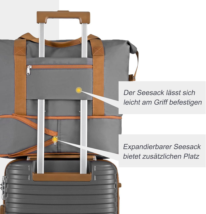 Joyway Koffer Reisekoffer von ABS Hartschalen Erweiterbar Trolley Kofferset mit TSA Schloss und 4 Ro