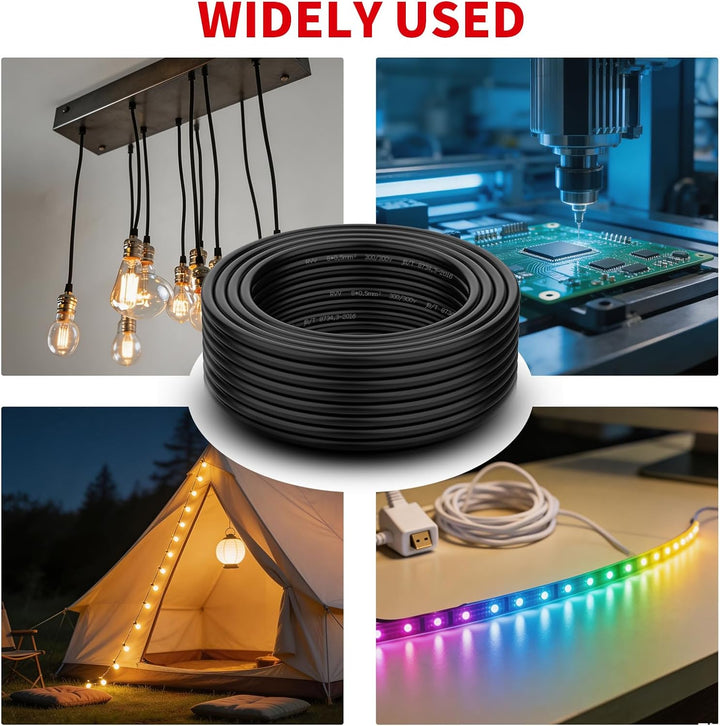 AOHEWEI 8 Adriges Anhängerkabel 12V 24V, Kupferkabel für Kraftfahrzeuge, 8 × 0,5 mm² rund dünnwandig