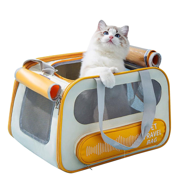 PETCUTE Haustier Tragetasche,Faltbare Hundetasche katzentragetasche mit Herausnehmbarer Matte,Atmung